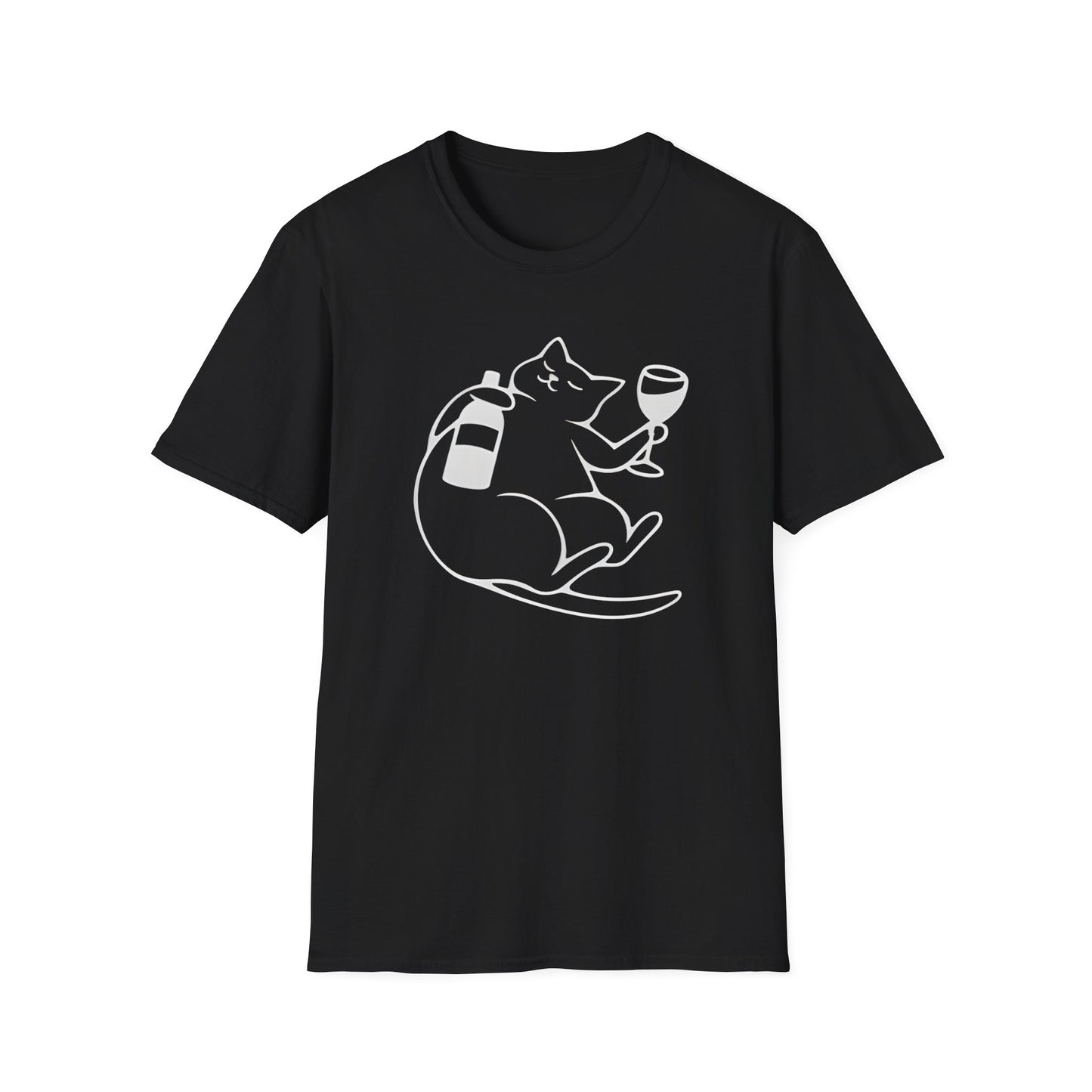 Wine Time Cat T-Shirt