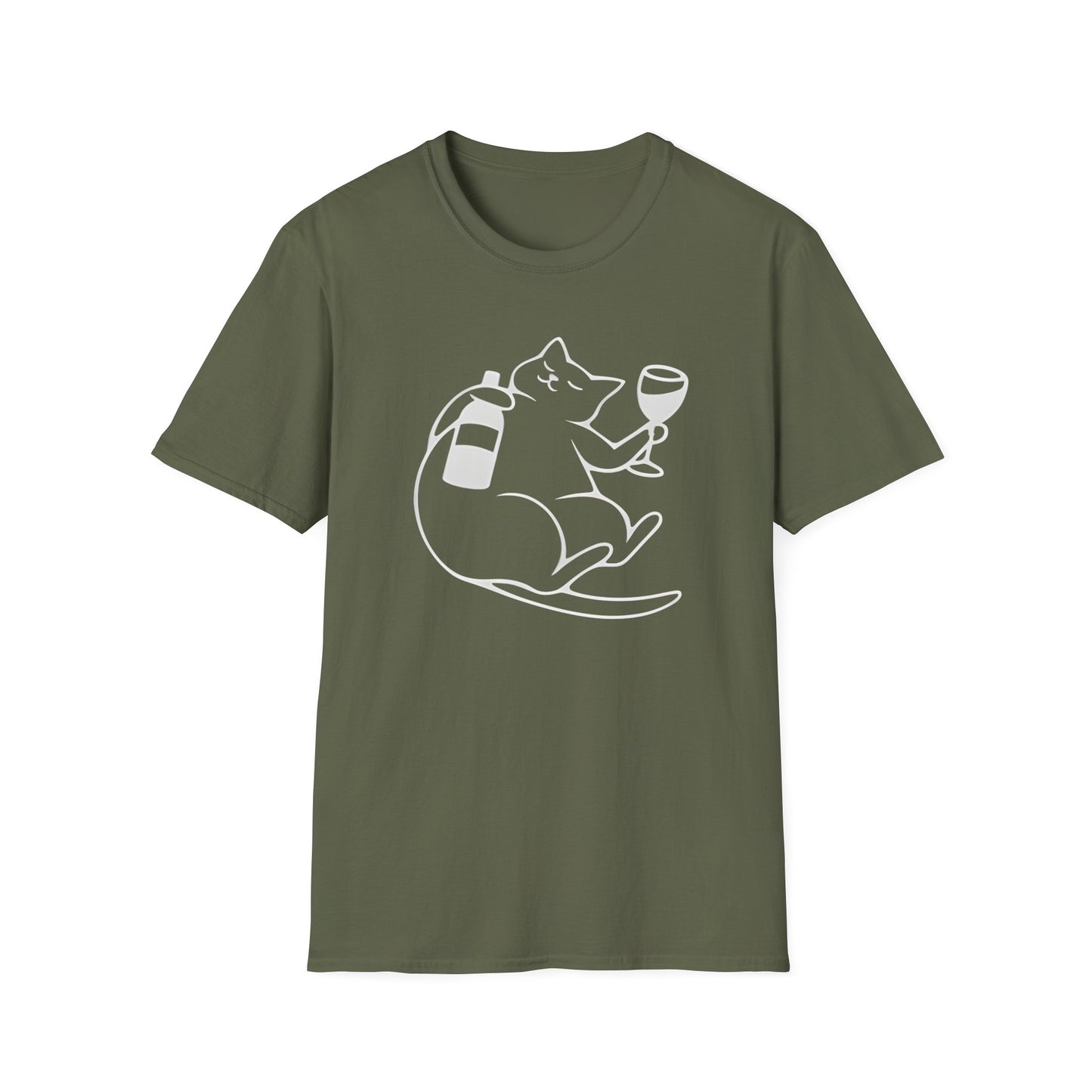 Wine Time Cat T-Shirt