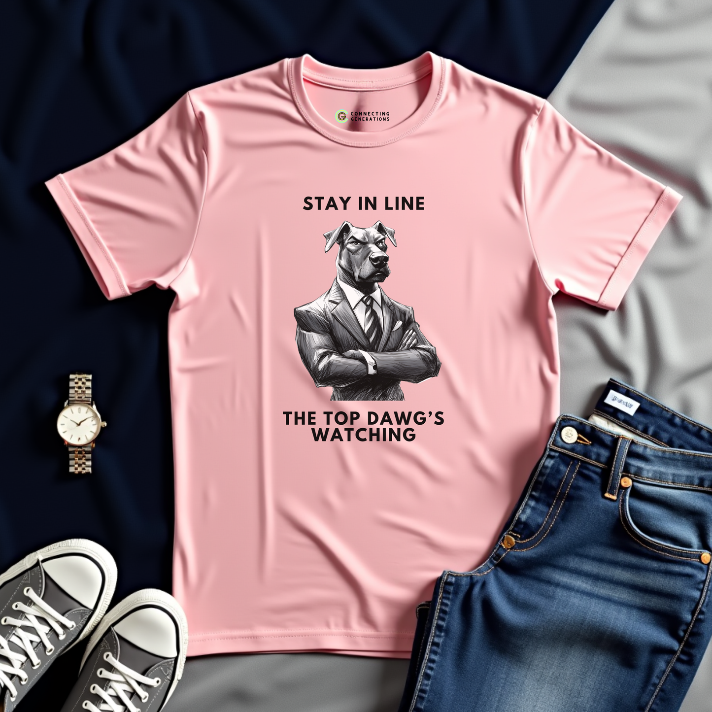 Stay in Line Top Dawg's Watching T-Shirt