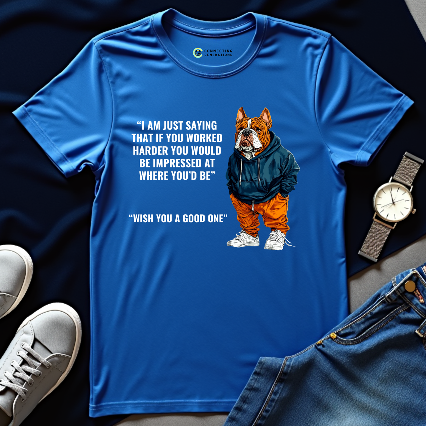 Wise Words Bulldog T-Shirt