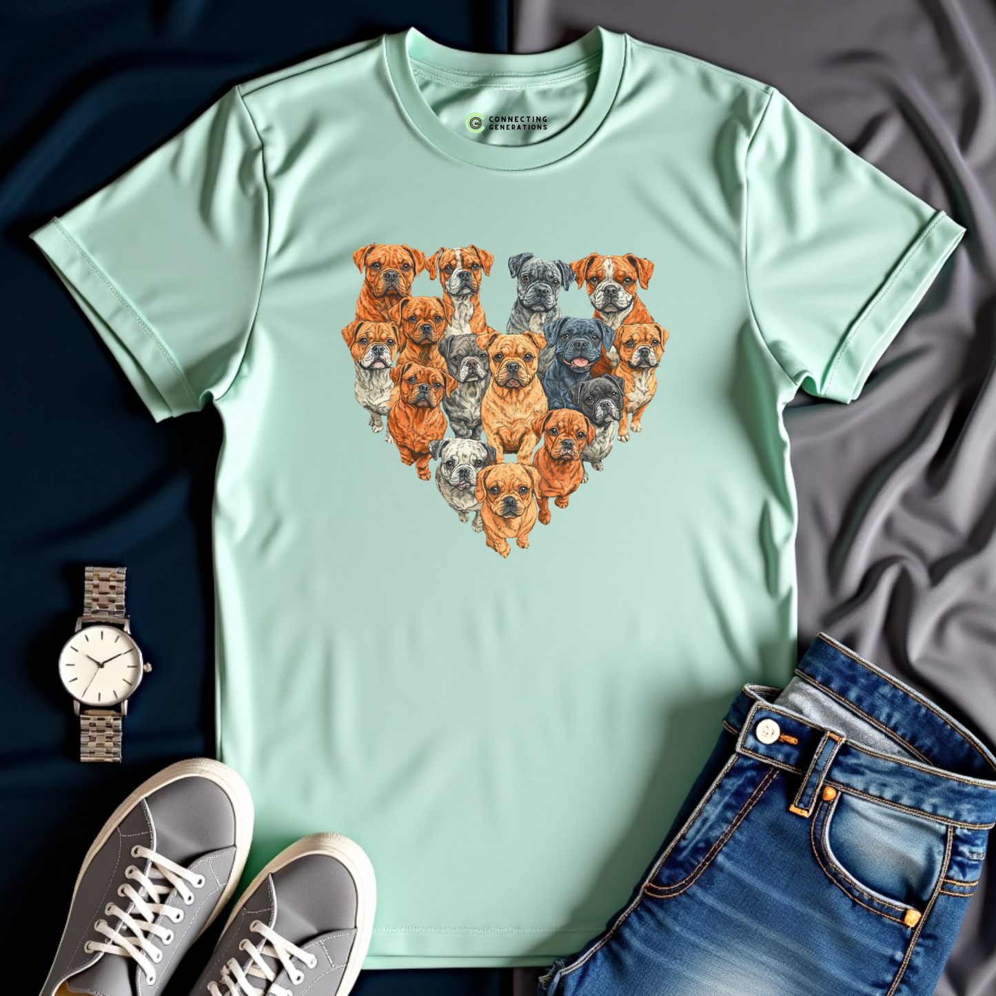 Bulldog Heart T-Shirt