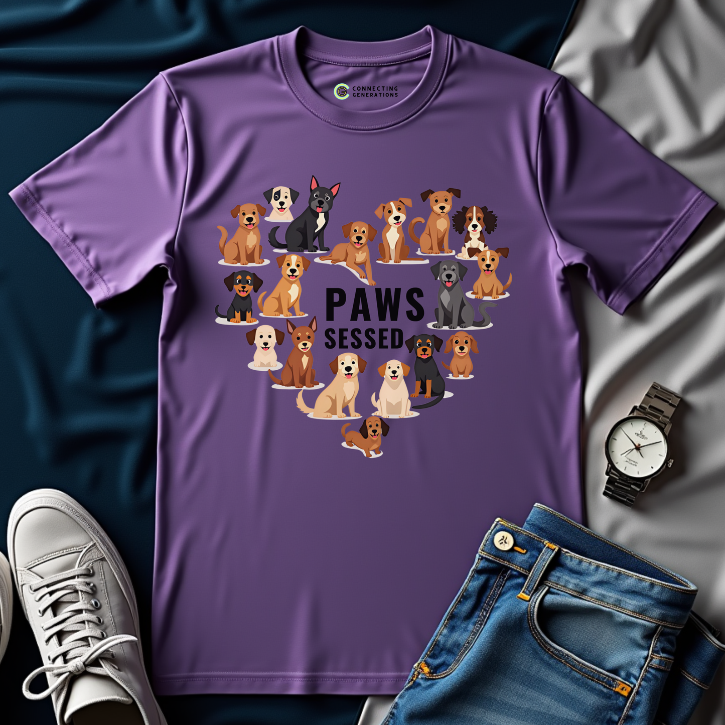 Paws-sessed Dog Lover T-Shirt