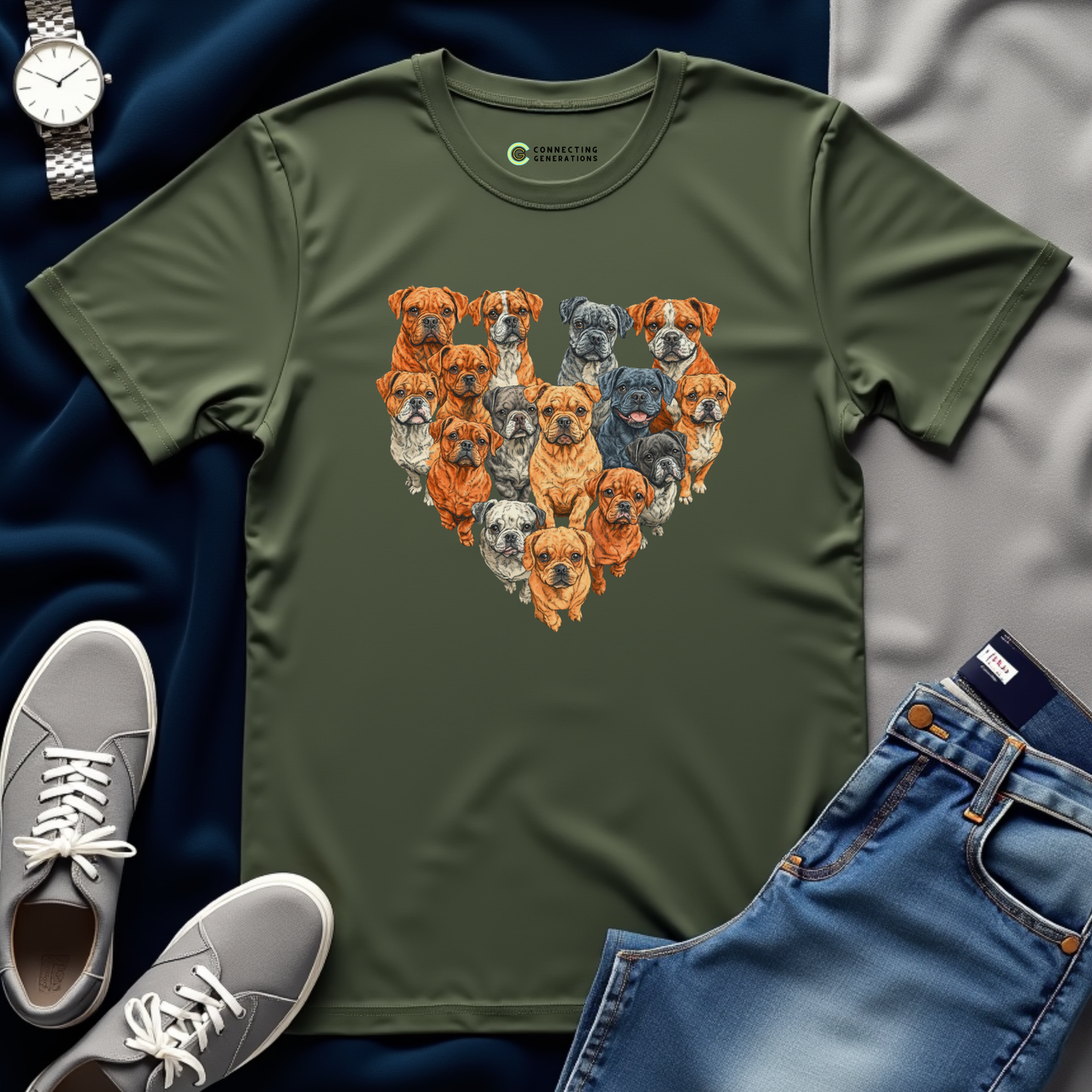 Bulldog Heart T-Shirt
