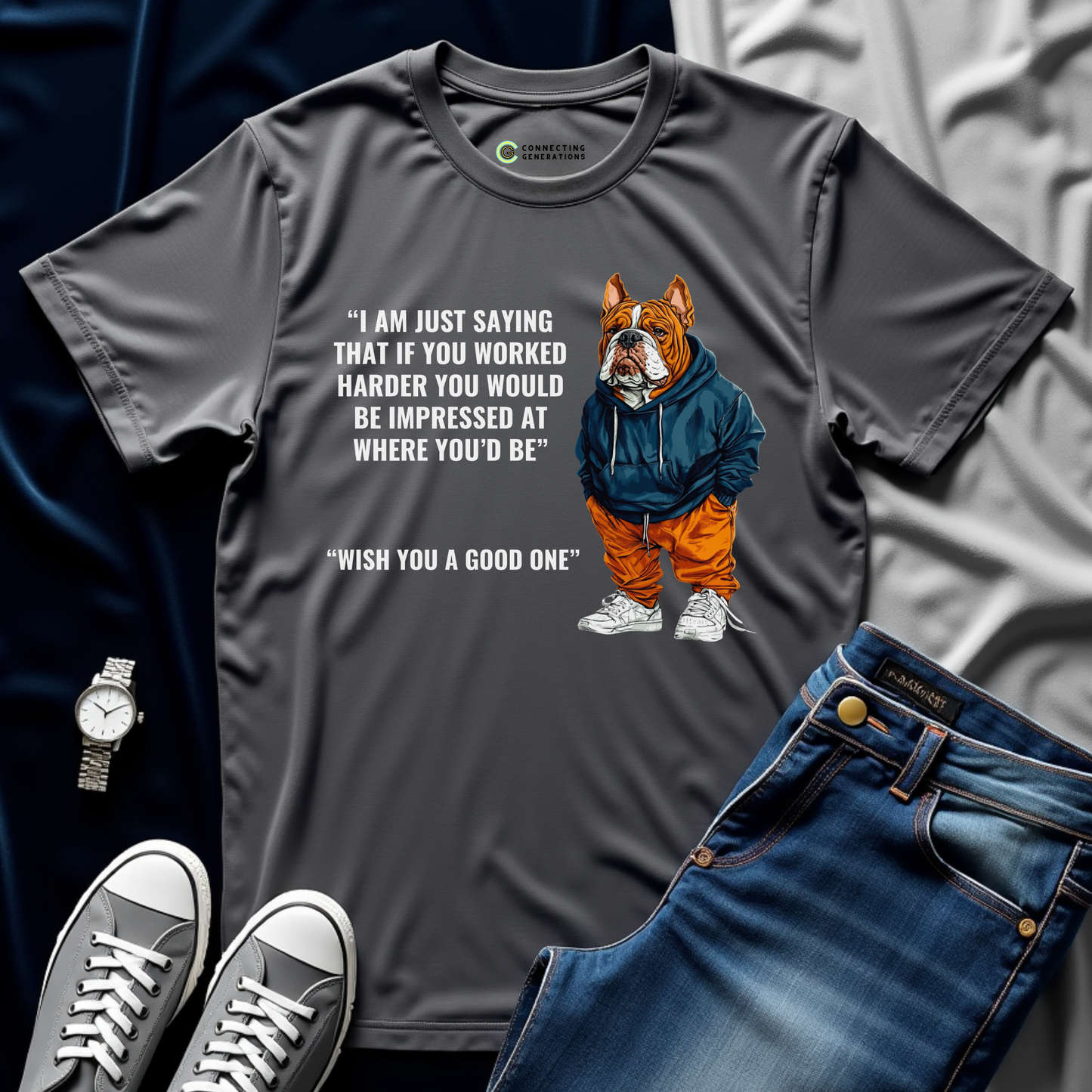 Wise Words Bulldog T-Shirt