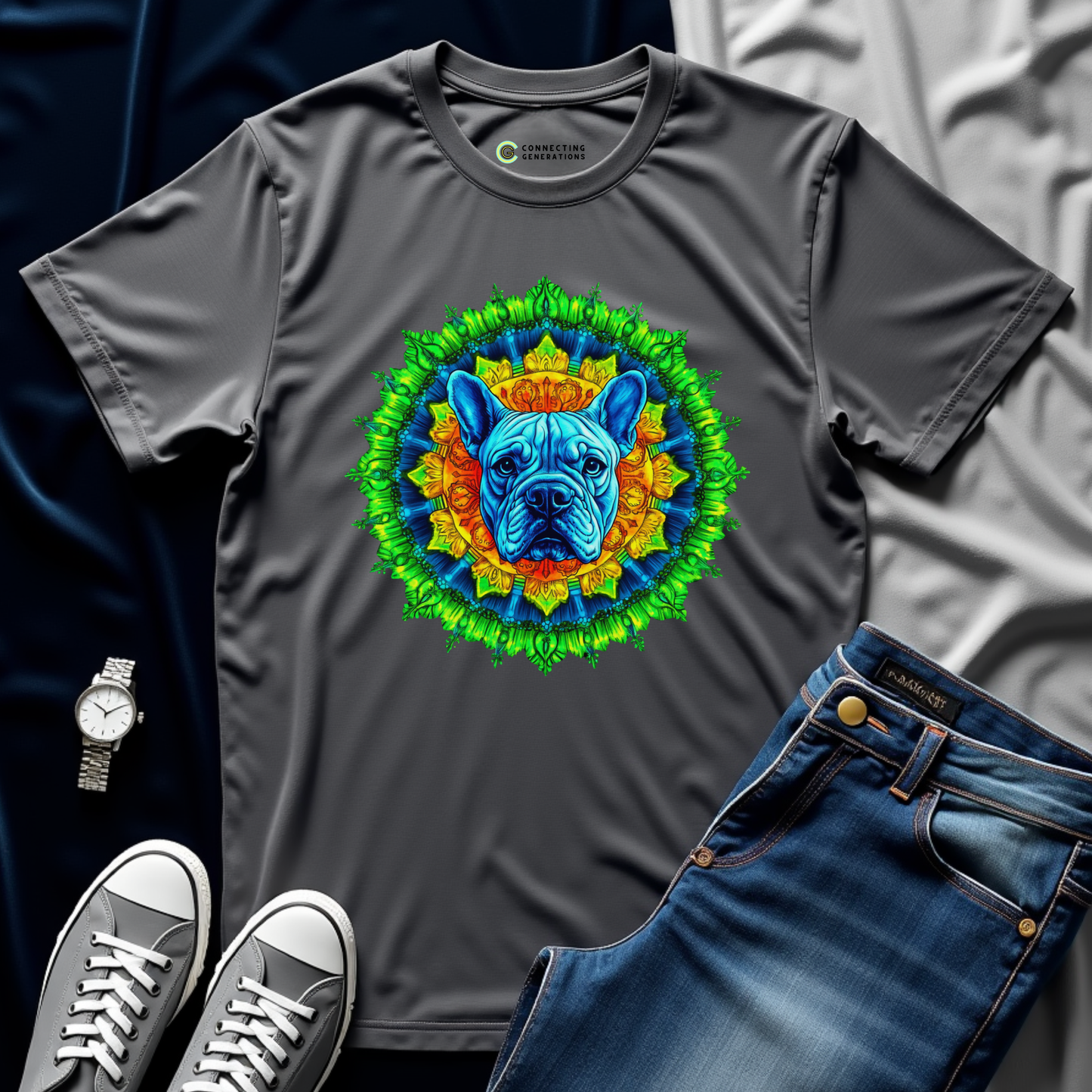 Psychedelic Bulldog T-Shirt
