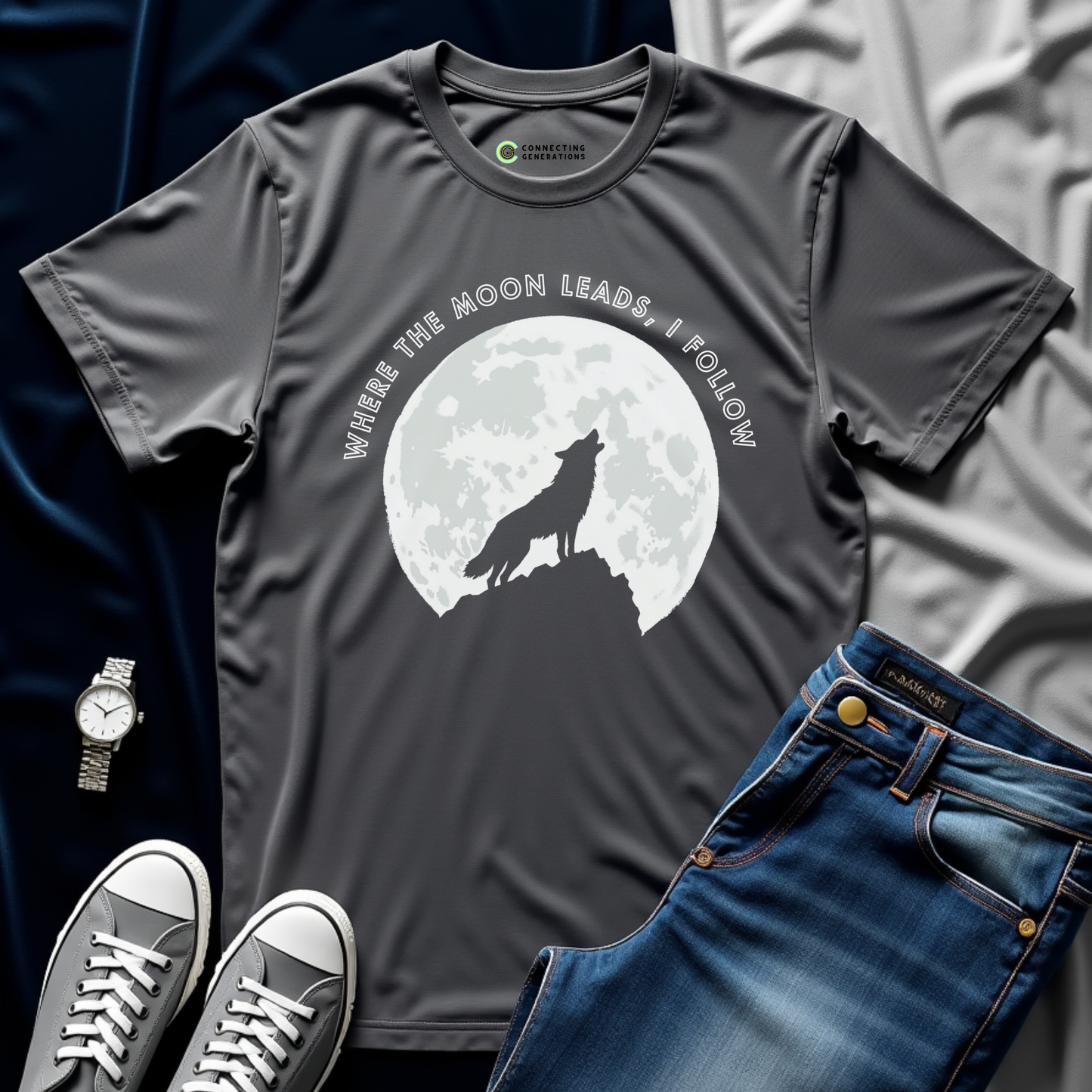 Moonlit Wolf Wanderer T-Shirt