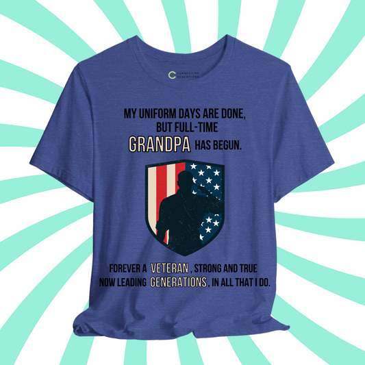 Full-Time Grandpa Veteran T-Shirt