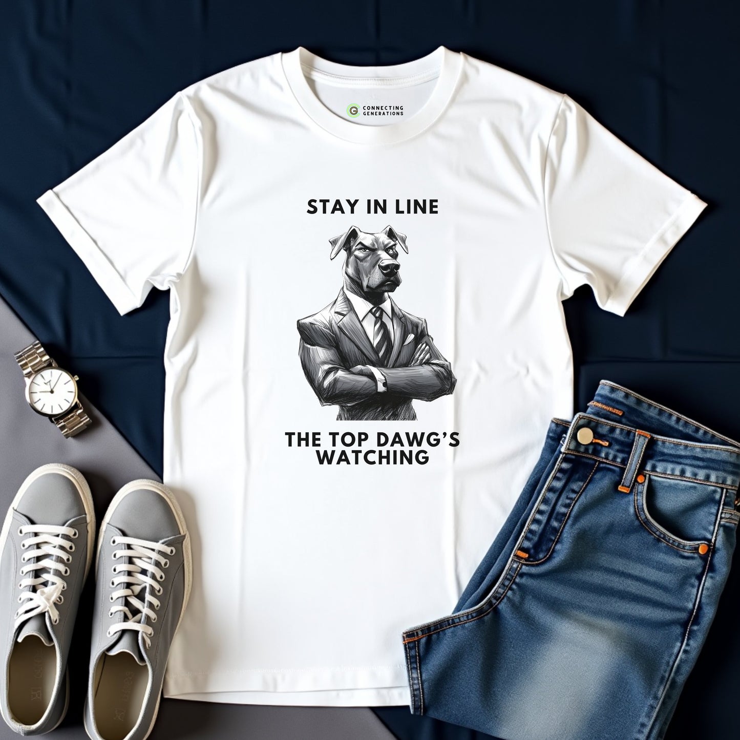 Stay in Line Top Dawg's Watching T-Shirt