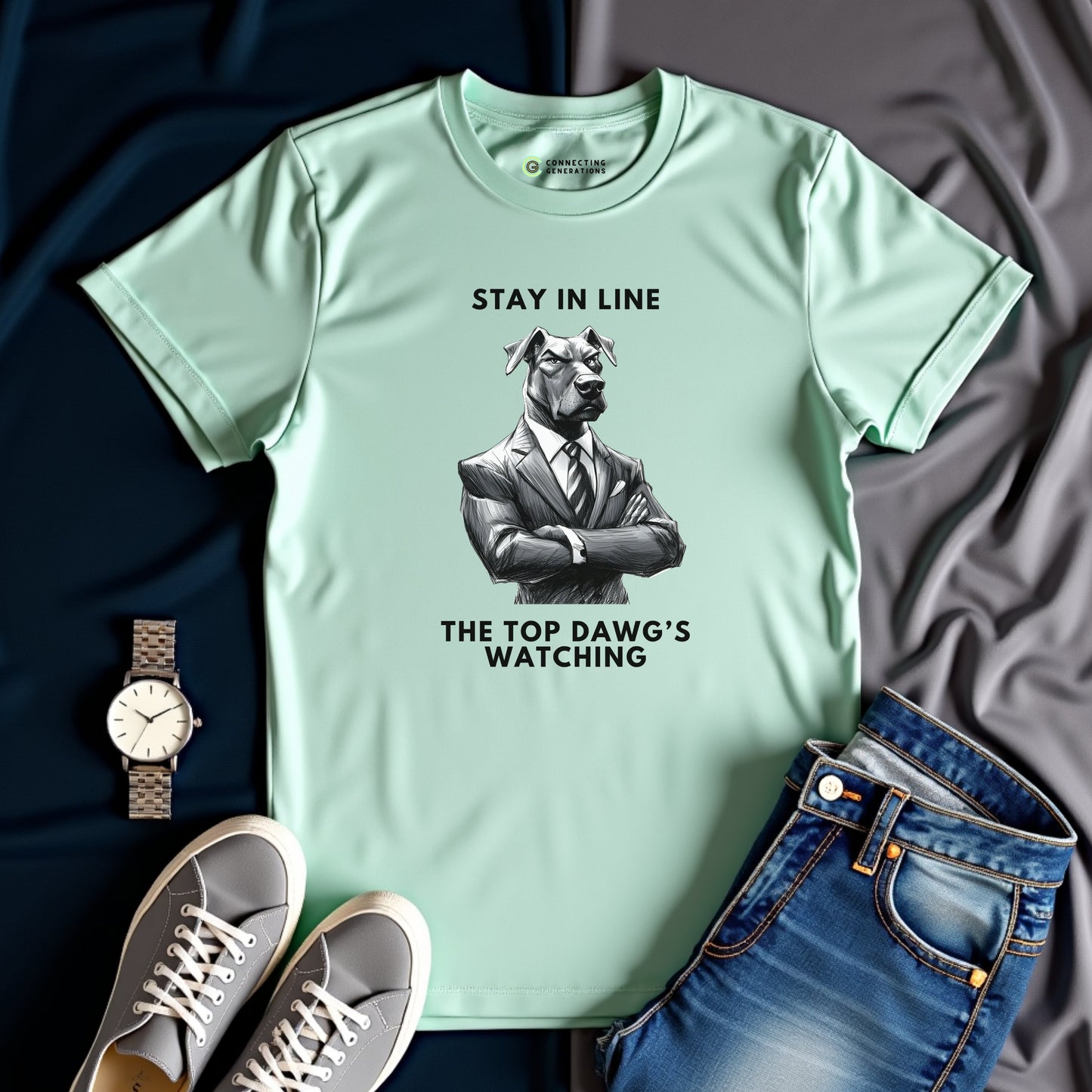Stay in Line Top Dawg's Watching T-Shirt