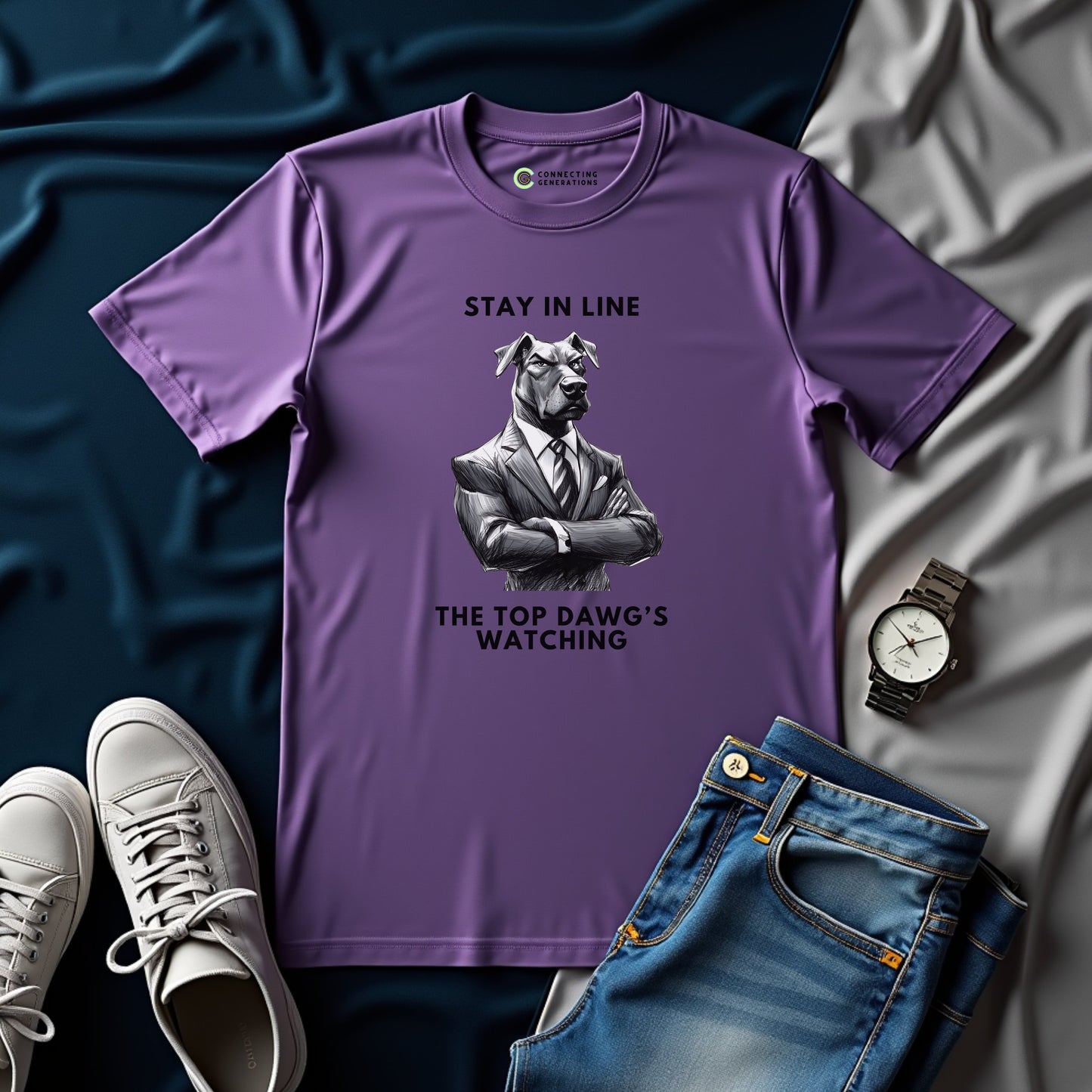 Stay in Line Top Dawg's Watching T-Shirt