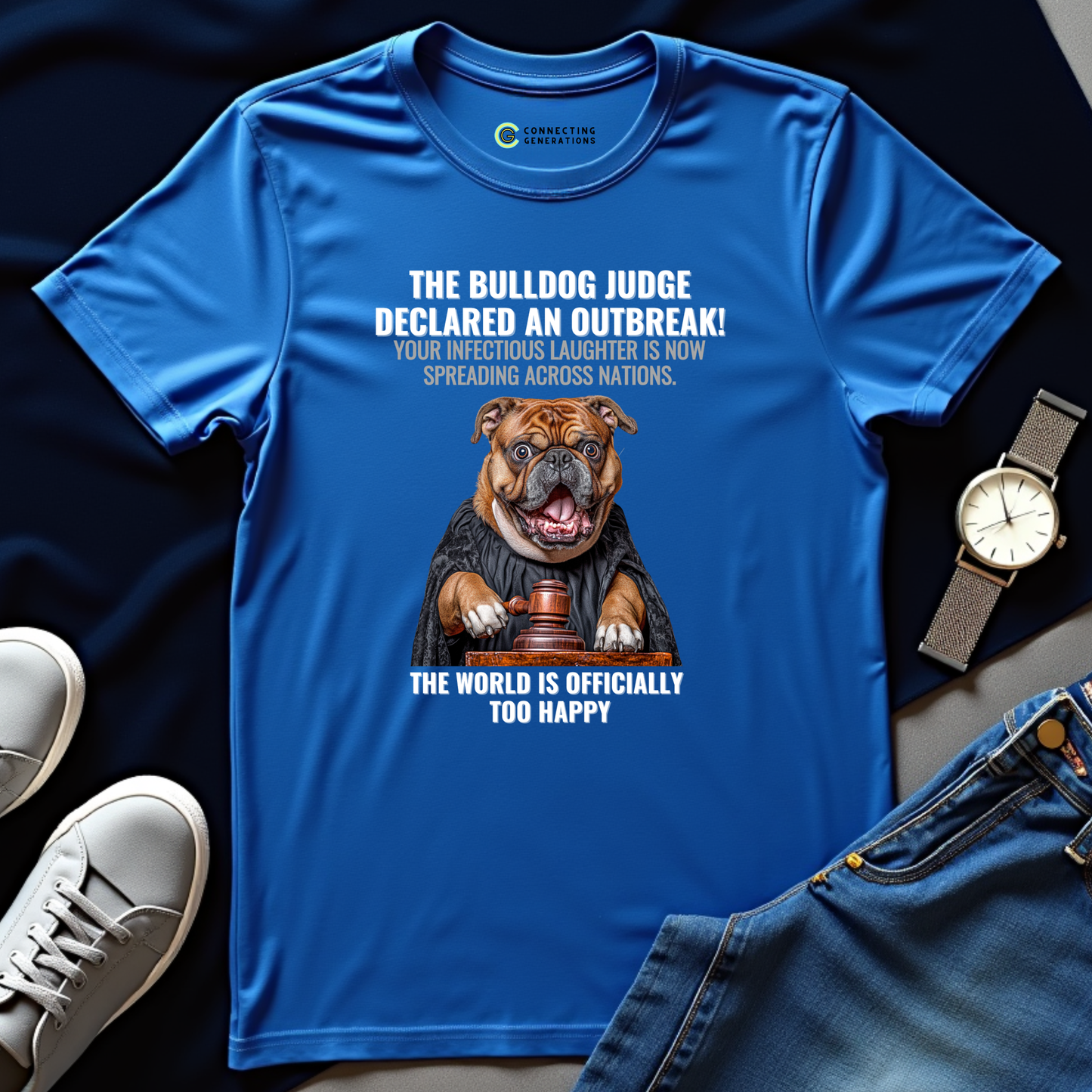 Global Happiness Bulldog T-Shirt