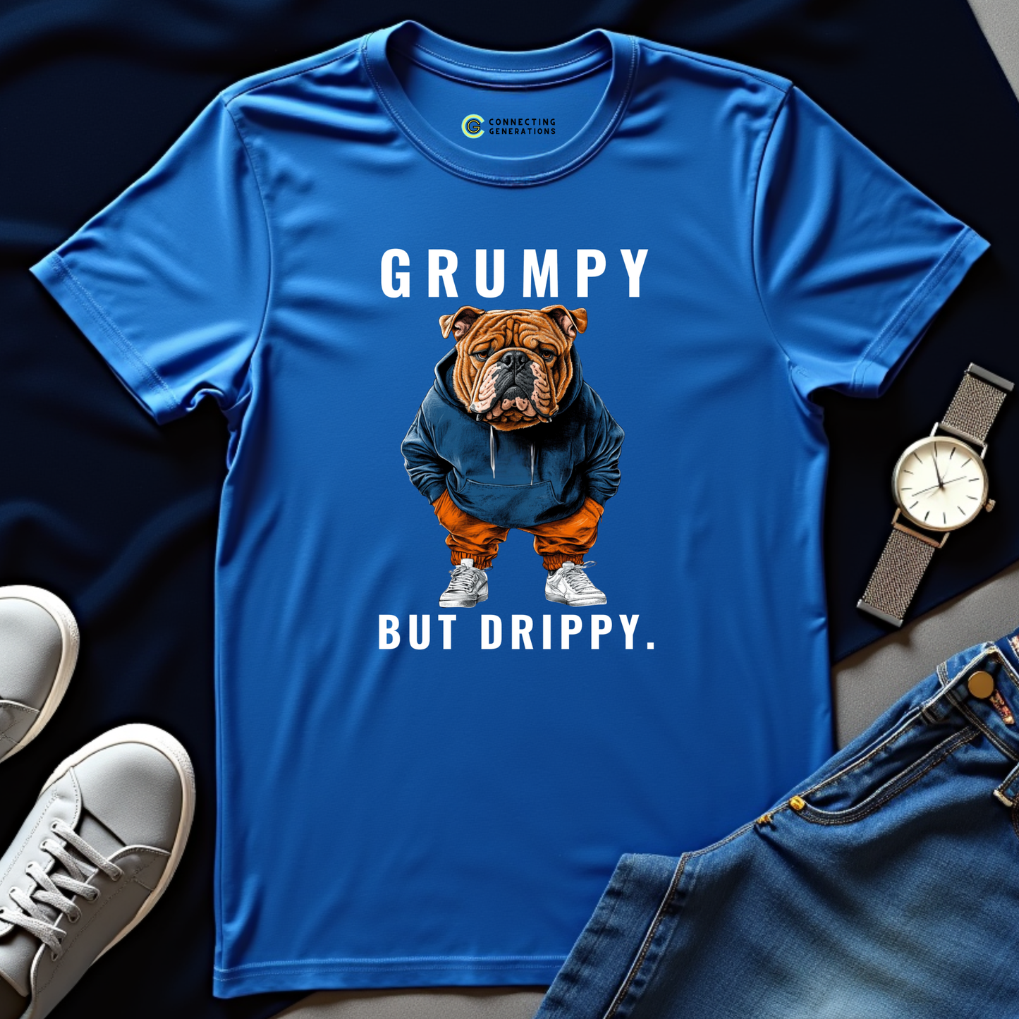Grumpy But Drippy Bulldog T-Shirt
