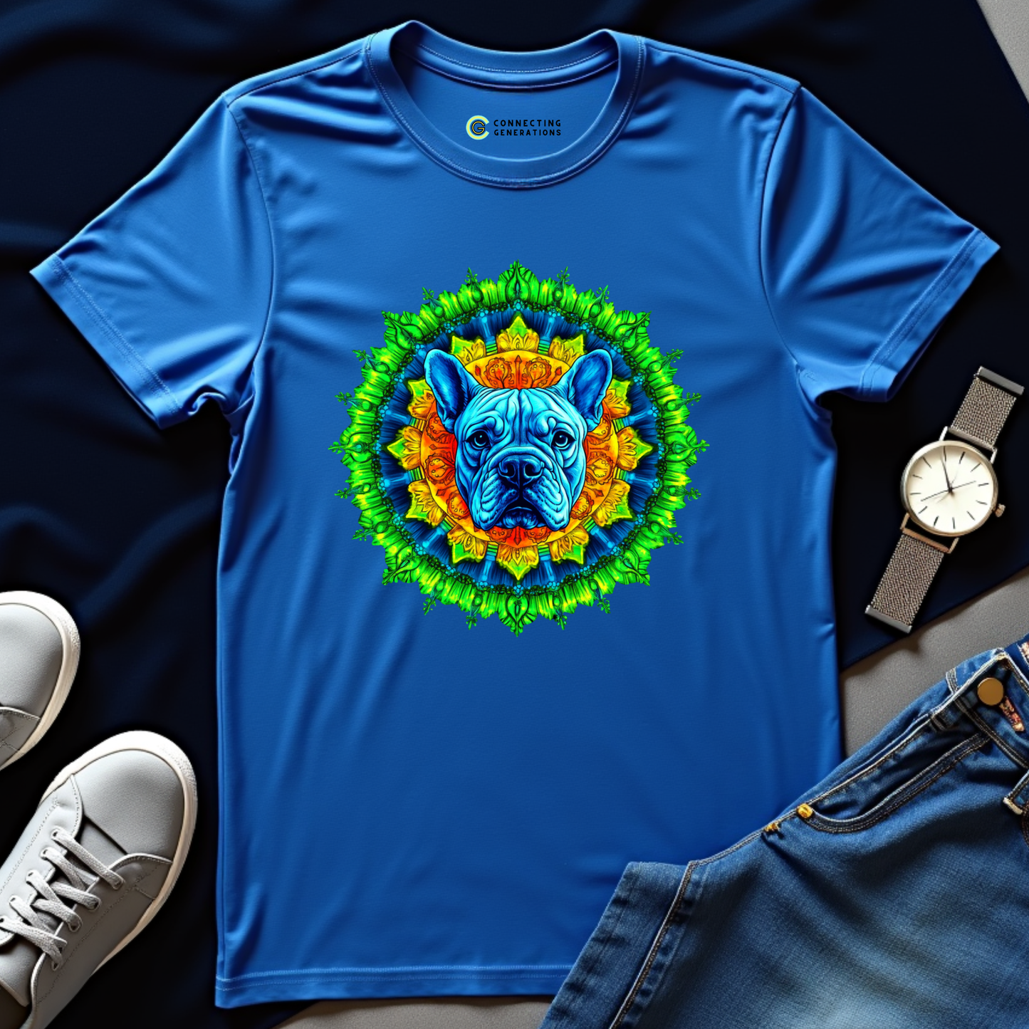 Psychedelic Bulldog T-Shirt