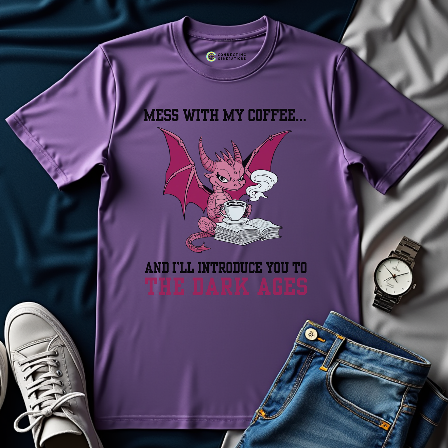 Dark Ages Coffee Dragon T-Shirt