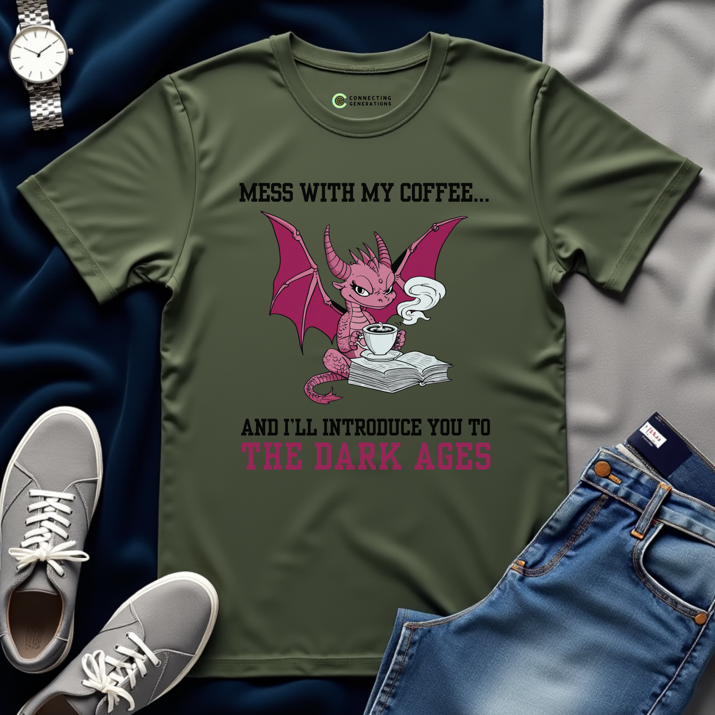 Dark Ages Coffee Dragon T-Shirt