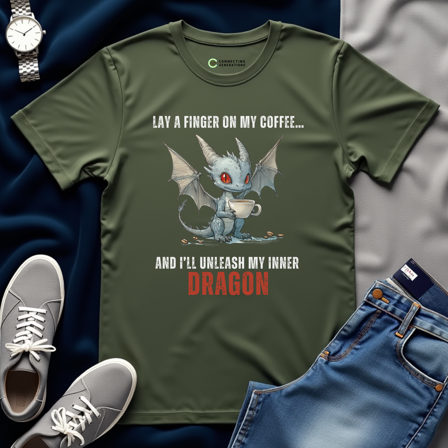 Coffee Guardian Dragon T-Shirt