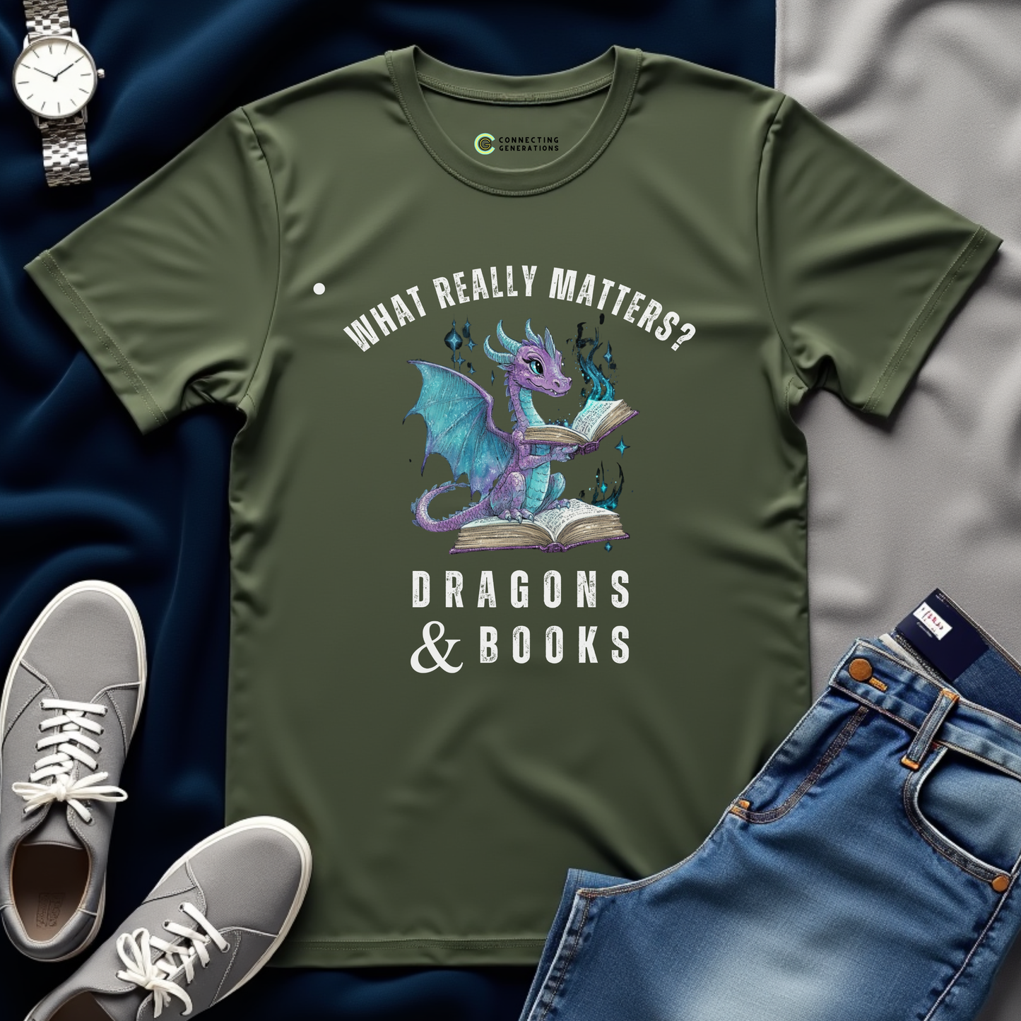 Dragons & Books T-Shirt