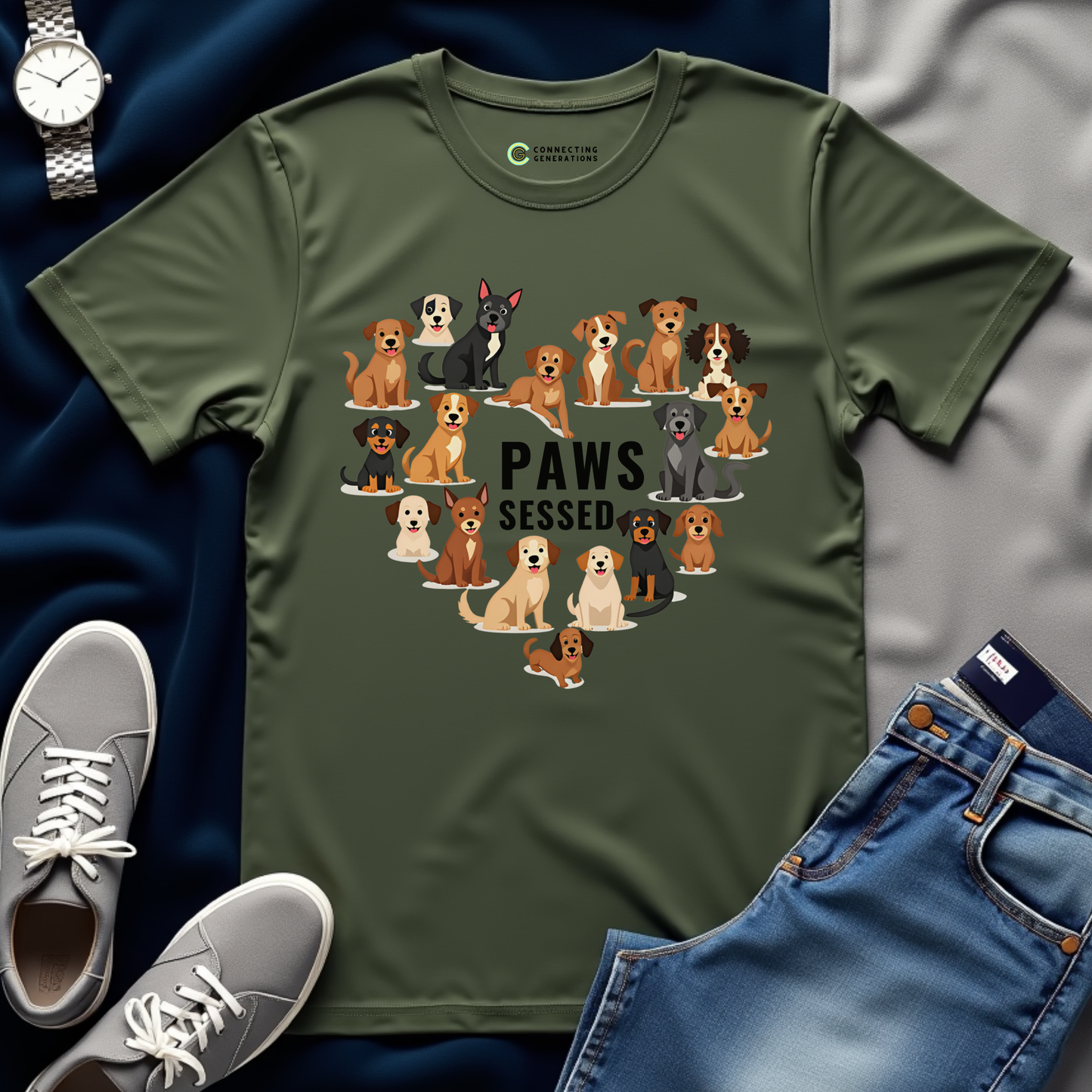 Paws-sessed Dog Lover T-Shirt
