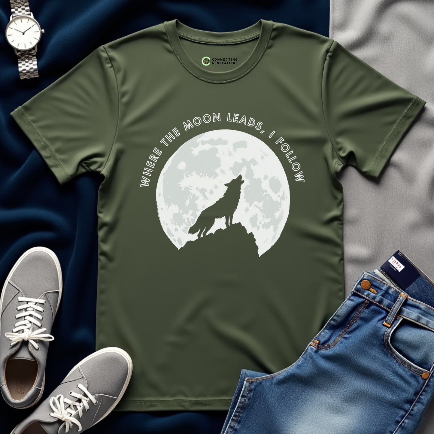 Moonlit Wolf Wanderer T-Shirt
