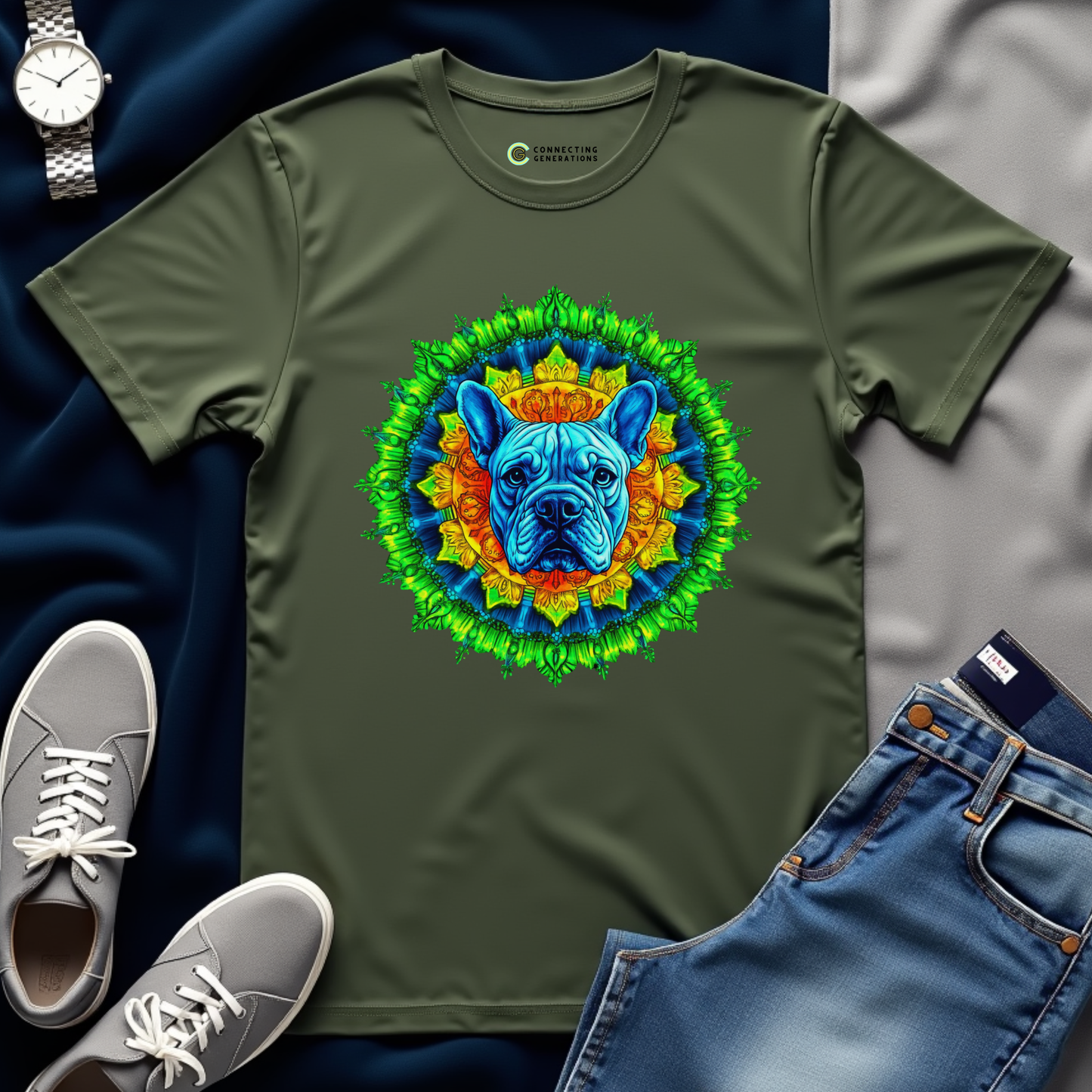 Psychedelic Bulldog T-Shirt