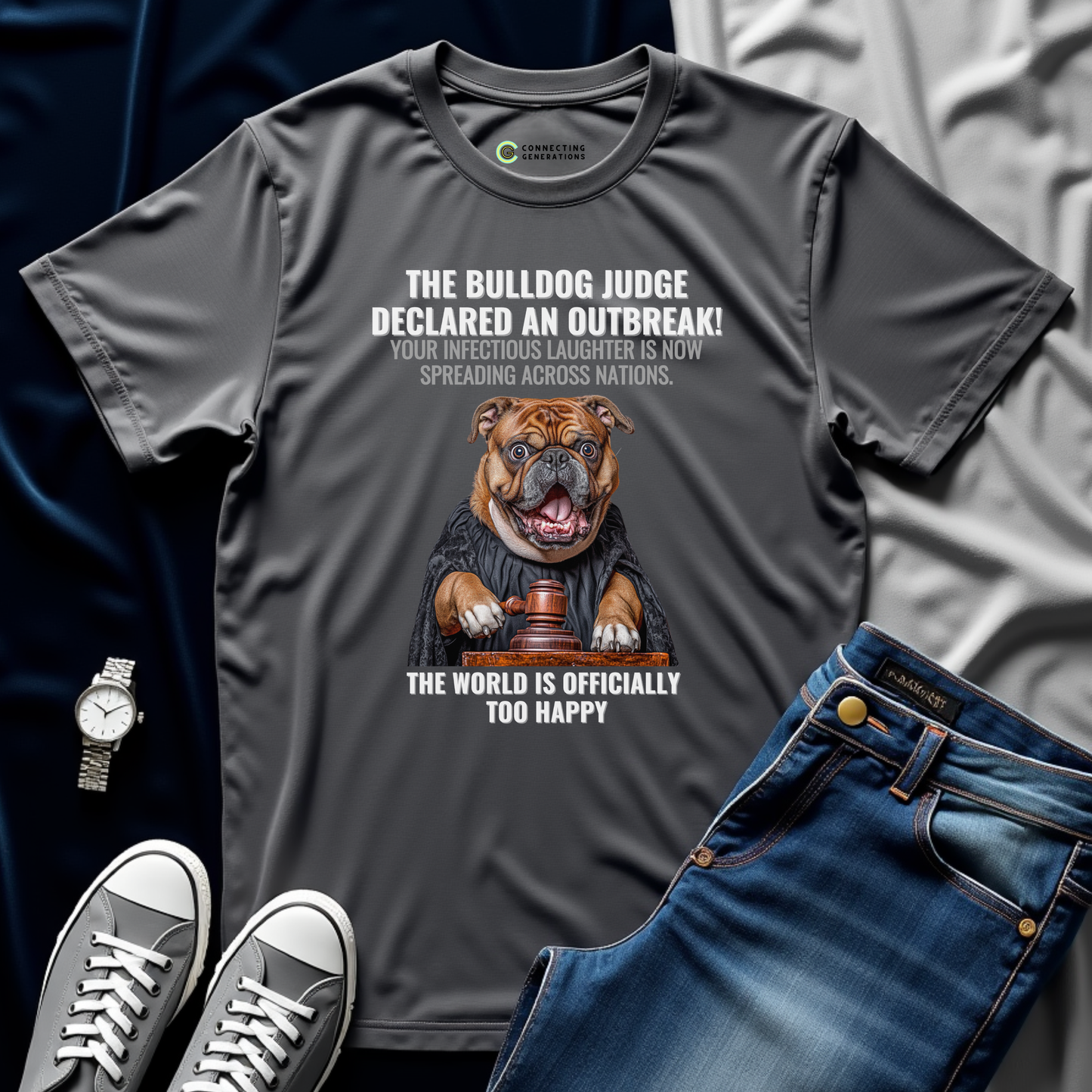 Global Happiness Bulldog T-Shirt